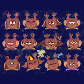 Стикеры Совушка