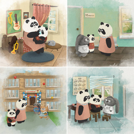 комикс "Панда - Пульмикорт" для компании АстраЗенека