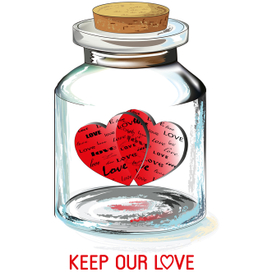 Иллюстрация векторная "Keep our love"