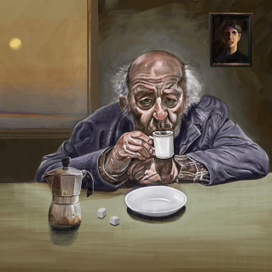 The cup of cofee