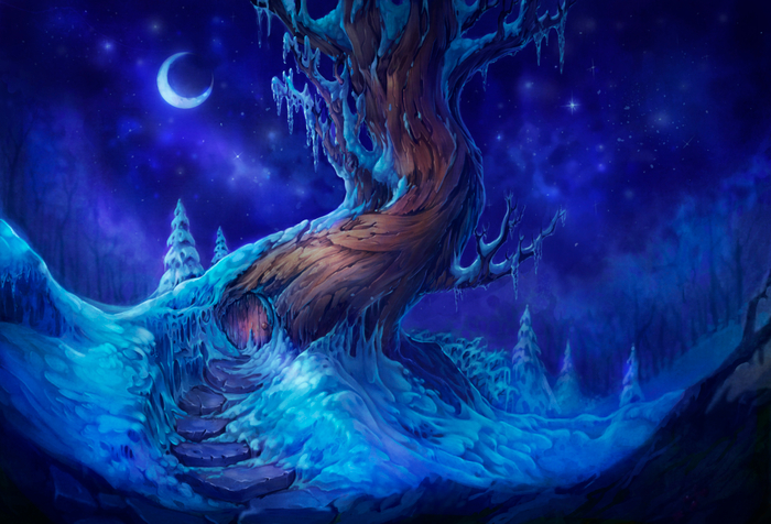 в зимнюю ночь