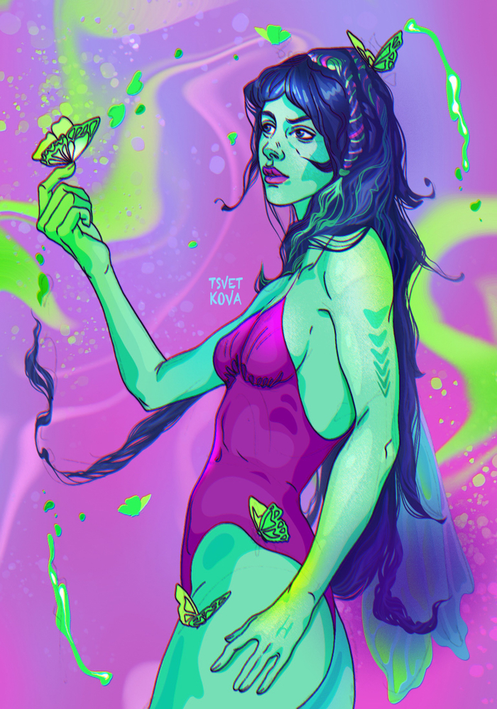 Зеленые бабочки