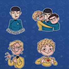 Стикеры Стартрэк телеграмм