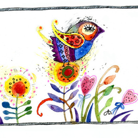  Веселая птичка