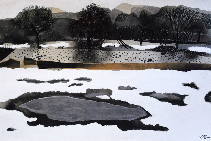 Первый снег в Вильнюсе. 2017. Лист 2. 