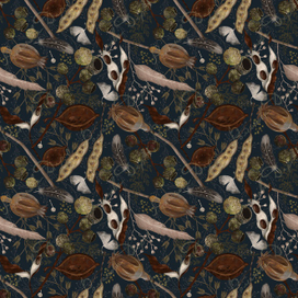 Паттерн бесшовный «сухоцветы»