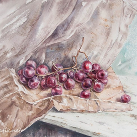 Красный виноград апреля