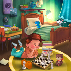 Иллюстрация для книги "Битвы шахматных Королей" Елена Лапшина