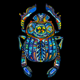 Принт "Скарабей" на одежду.