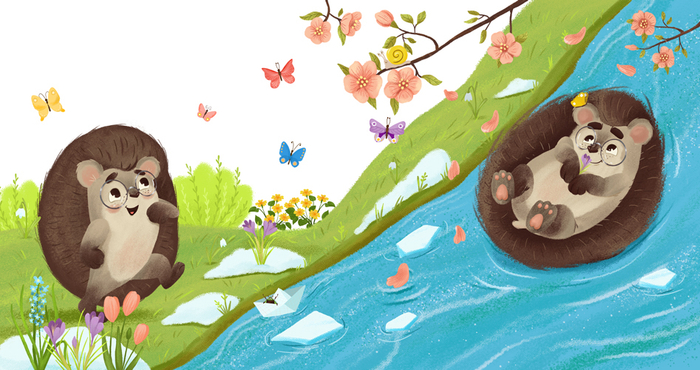 «Ёжик встречает весну» Для издательство Clever