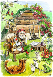 Гном играет на дудочке