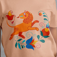 Лев по мотивам северных домовых росписей