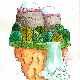 Летающий остров, иллюстрация к книге