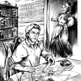 Иллюстрация к роману С.Н. Маркова "Юконский ворон"