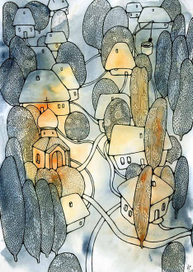 Вечер. И тишина как кружево..