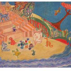 эскиз к стихотворению уолтера де ла мера "песня сна"