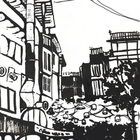 1 лист из серии "Улочки старого Стамбула"