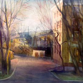 Утро в городе.