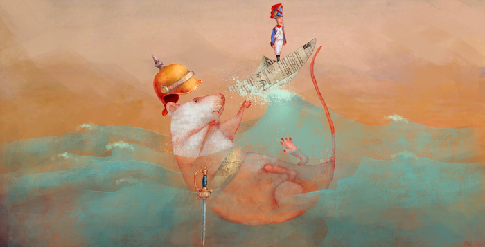 Стойкий оловянный солдатик и крыса в водоёме