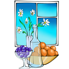 атюрморт с апельсинами