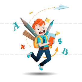 Весёлый школьник