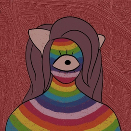 "цвтеами радуги"