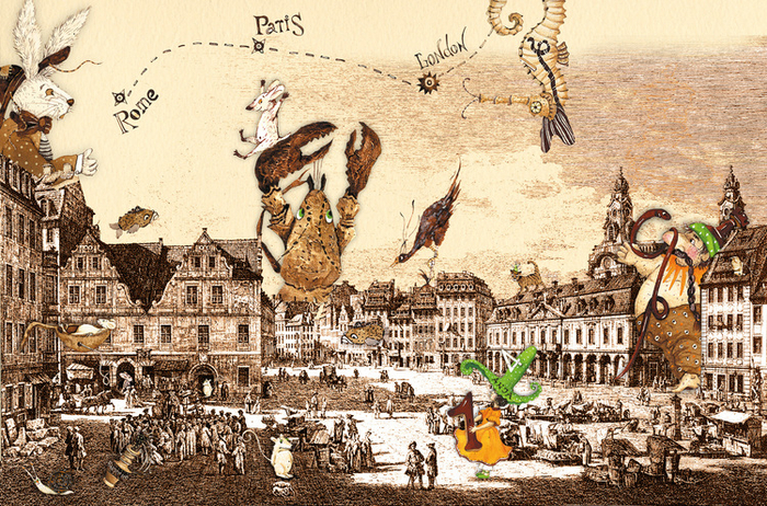 вступительный разворот к "Алисе в Стране Чудес" ))