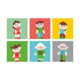 Иллюстрации для детских карточек "Семья"