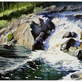 ,,Стремнина водопада в Лахденпохья,,