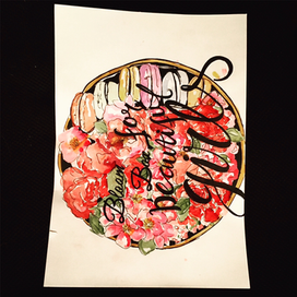 flowers street fashion illustration