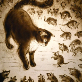 Кот Маркиз и ветка