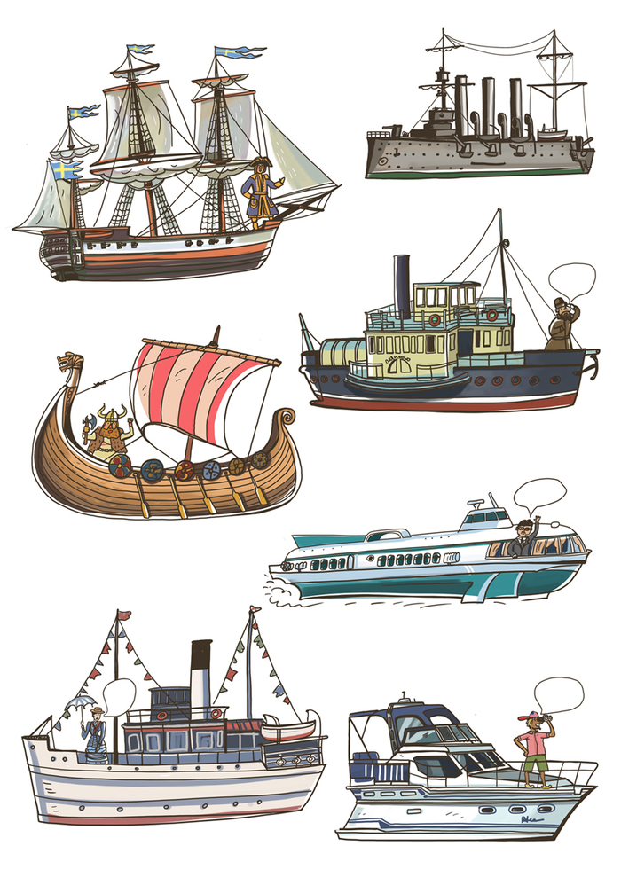 Набор кораблей для детского проекта