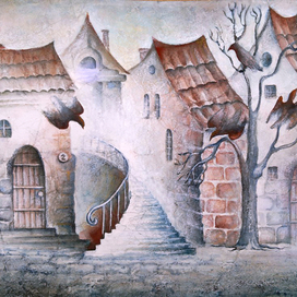 птицы в старом городе