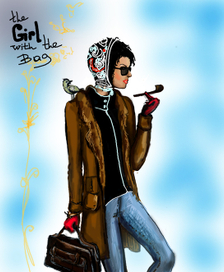 The girl with the bag