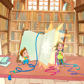 Иллюстрация к книге "Книжные тайны. Приключения хранителей библиотек".