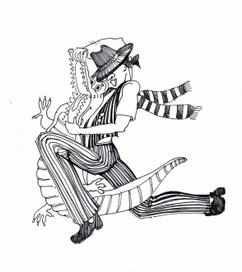 Иллюстрация по спектаклю Театра Доктора Дапертутто (г. Пенза) "Вдовы"(С.Мрожек) 