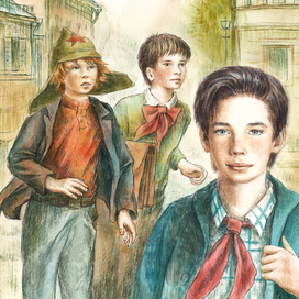 К повести А.Рыбакова "Кортик". Иллюстрация на обложку.