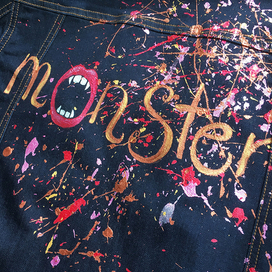 роспись на одежде Monster