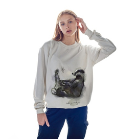 Толстовка - акварельный барсук