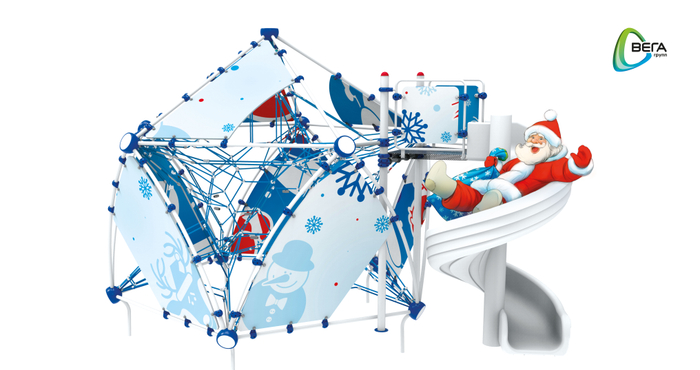 Дед мороз на детской горке