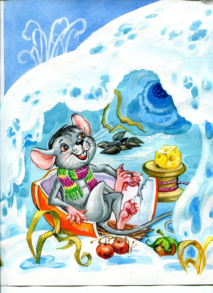 в снежной норке