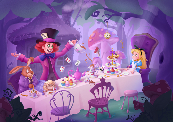 Разворот "Безумное чаепитие"