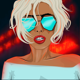 девушка в очках