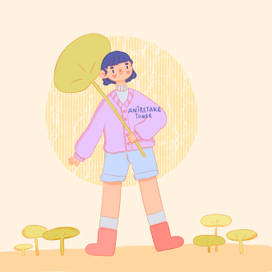 милая иллюстрация в пастельных цветах