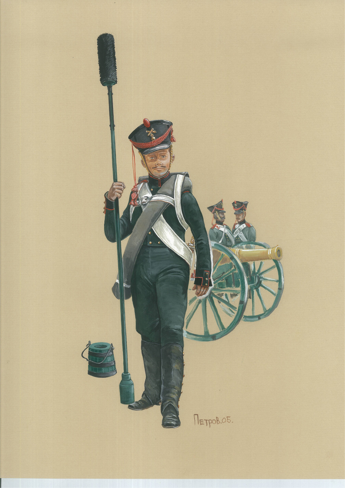 Канонир пешей артиллерии,Россия 1812-1815г.