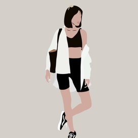 Под заказ по фото, рисунок девушки в векторе