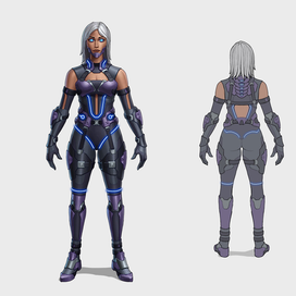 Концепт персонажа для игры Exverse