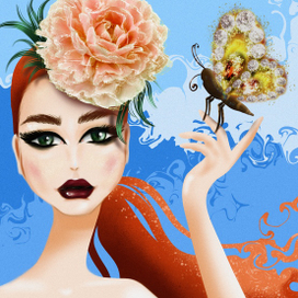 Девушка с бабочкой