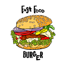 Fast food. Hamburger.