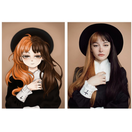 Портрет в аниме стиле 